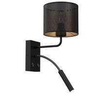 Fali lámpa LOFT SHADE 1xE27/60W+1xG9/8W/230V fekete/arany