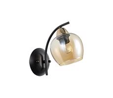 Fali lámpa MERRA 1xE27/40W/230V fekete/bézs