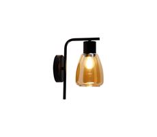 Fali lámpa MOLDO 1xE27/40W/230V fekete/füstös bézs