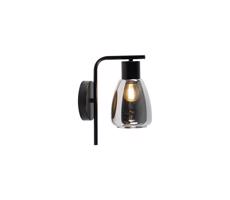 Fali lámpa MOLDO 1xE27/40W/230V fekete/füstös fekete