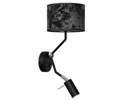 Fali lámpa SATINO 1xE27/40W/230V + 1xGU10/MR11/7W fekete/szürke