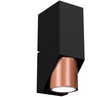 Fali lámpa WALL 1xGU10/8W/230V fekete/réz