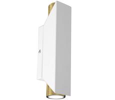 Fali lámpa WALL 2xGU10/8W/230V fehér/sárgaréz