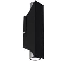 Fali lámpa WALL 2xGU10/8W/230V fekete/fényes króm