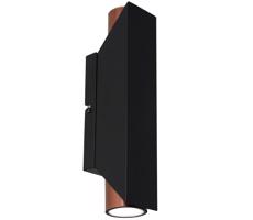 Fali lámpa WALL 2xGU10/8W/230V fekete/réz