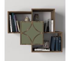 Fali polc ARCO 73x79,2 cm barna/zöld