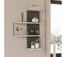 Fali polc CAMBEL 96x64 cm fehér/antracit