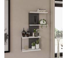 Fali polc DESTAN 96x65 cm fehér/antracit