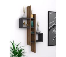 Fali polc EMSE 108x53,8 cm barna/antracit