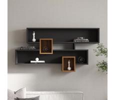 Fali polc KAREN 120x72,2 cm antracit/barna