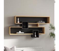 Fali polc KAREN 120x72,2 cm barna/antracit