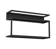 Fali polc LED világítással SHELF 33x60 cm fekete