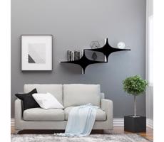 Fali polc SUSEN 69x135 cm fehér/fekete