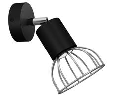 Fali spotlámpa DANTE 1xGU10/25W/230V fekete/fényes króm