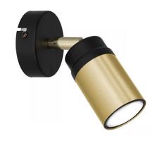 Fali spotlámpa NEST 1xGU10/8W/230V fekete/sárgaréz