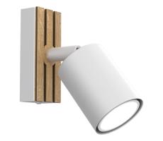 Fali spotlámpa TERRA 1xGU10/8W/230V fehér/tölgy