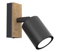 Fali spotlámpa TULON 1xGU10/8W/230V fekete/tölgy