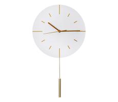 Falióra ingával átm. 30 cm 1xAA fehér/arany