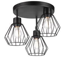 Felületre szerelhető csillár AUDREY 3xE27/60W/230V fekete