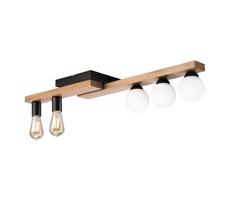 Felületre szerelhető csillár MATTE 2xE27/15W/230V + 3xG9/5W/230V fekete/tölgy