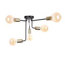 Felületre szerelhető csillár NIXO 5xE27/60W/230V fekete/arany