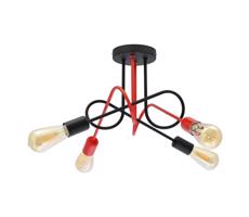 Felületre szerelhető csillár OXFORD 4xE27/15W/230V fekete/piros