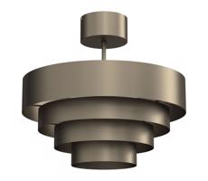 Felületre szerelhető csillár RINGS 1xE27/15W/230V réz