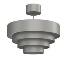 Felületre szerelhető csillár RINGS 1xE27/15W/230V szürke