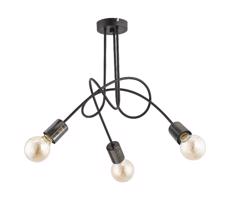 Felületre szerelhető csillár  TANGO 3xE27/15W/230V fekete