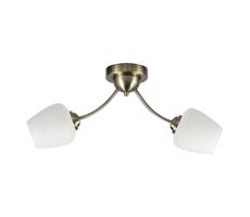 Felületre szerelhető csillár  ZINA 2xE27/40W/230V réz/fehér