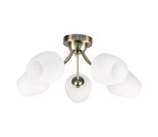 Felületre szerelhető csillár ZINA 5xE27/40W/230V réz/fehér