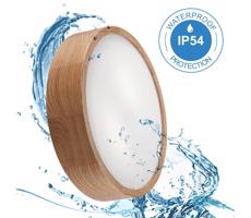 Fürdőszobai mennyezeti lámpa OAK 3xE27/15W/230V tölgy ø 37 cm IP54