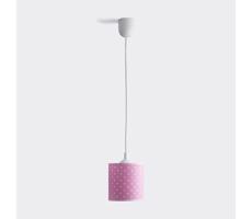 Gyerek csillár zsinóron DOTS 1xE27/15W/230V átm. 15 cm rózsaszín