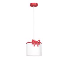 Gyerek csillár zsinóron SWEET 1xE27/15W/230V fehér/piros/íj