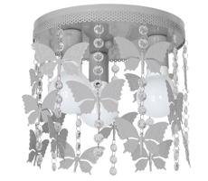 Gyerek mennyezeti lámpa ELZA butterflies 3xE27/60W/230V szürke