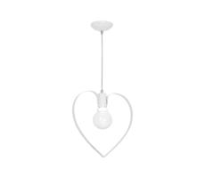 Gyermek csillár LOVE 1xE27/60W/230V fehér