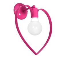 Gyermek fali lámpa LOVE 1xE27/60W/230V rózsaszín