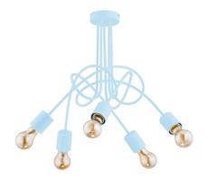 Gyermek felületre szerelhető csillár TANGO 5xE27/60W/230V kék