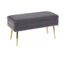 Halmar Steppelt pad tárolóhellyel VELVA 37x78 cm szürke/arany