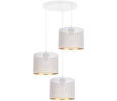 HEXE Csillár zsinóron ALDO 3xE27/60W/230V á. 45 cm fehér