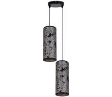 HEXE Csillár zsinóron AVALO 2xE27/60W/230V á. 20 cm szürke/fekete