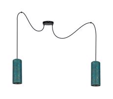 HEXE Csillár zsinóron AVALO 2xE27/60W/230V pók türkiz/arany