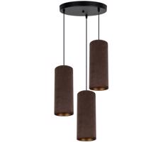 HEXE Csillár zsinóron AVALO 3xE27/60W/230V á. 35 cm barna