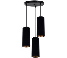 HEXE Csillár zsinóron AVALO 3xE27/60W/230V á. 35 cm fekete