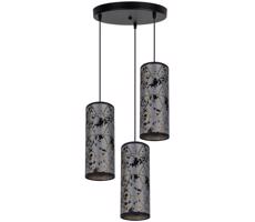HEXE Csillár zsinóron AVALO 3xE27/60W/230V á. 35 cm szürke/fekete