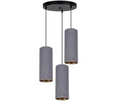 HEXE Csillár zsinóron AVALO 3xE27/60W/230V á. 35 cm szürke