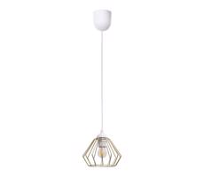 HEXE Csillár zsinóron CEED GOLD 1xE27/60W/230V átm. 17,5 cm fehér/arany