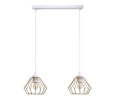 HEXE Csillár zsinóron CEED GOLD 2xE27/60W/230V fehér/arany