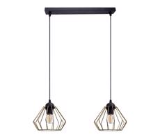 HEXE Csillár zsinóron CEED GOLD 2xE27/60W/230V fekete/arany