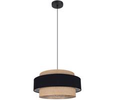 HEXE Csillár zsinóron CORSA 1xE27/60W/230V fekete/bézs